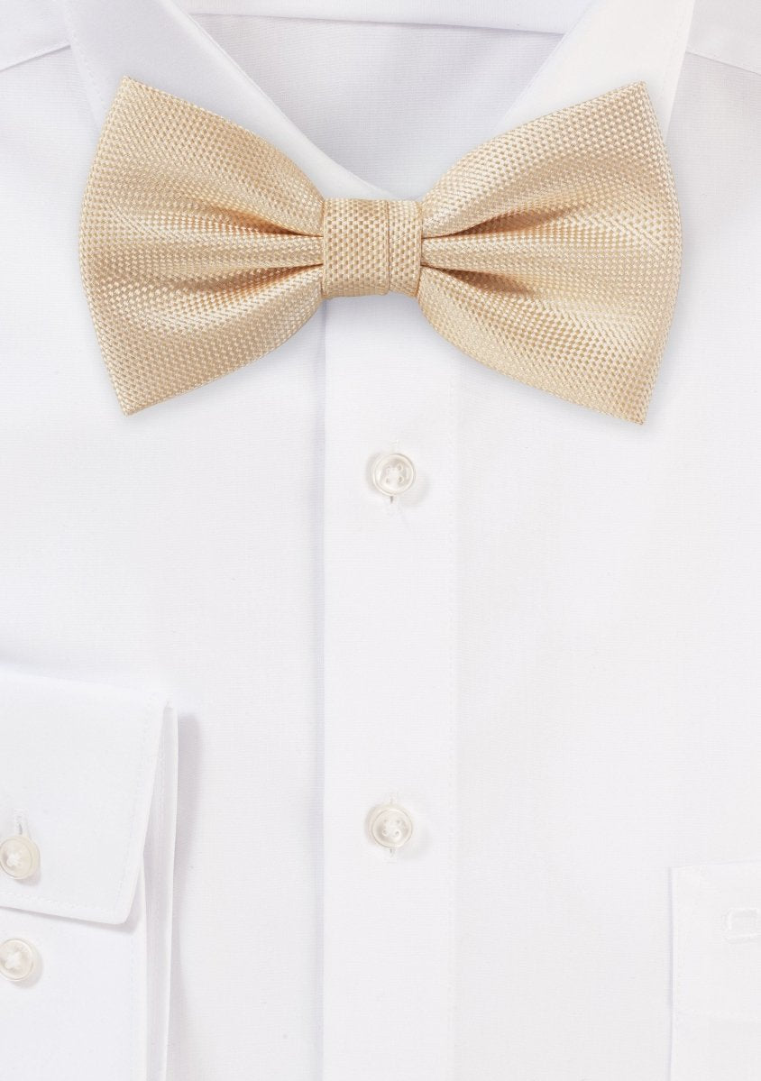 Peach Apricot MicroTexture Bowtie - MenSuits