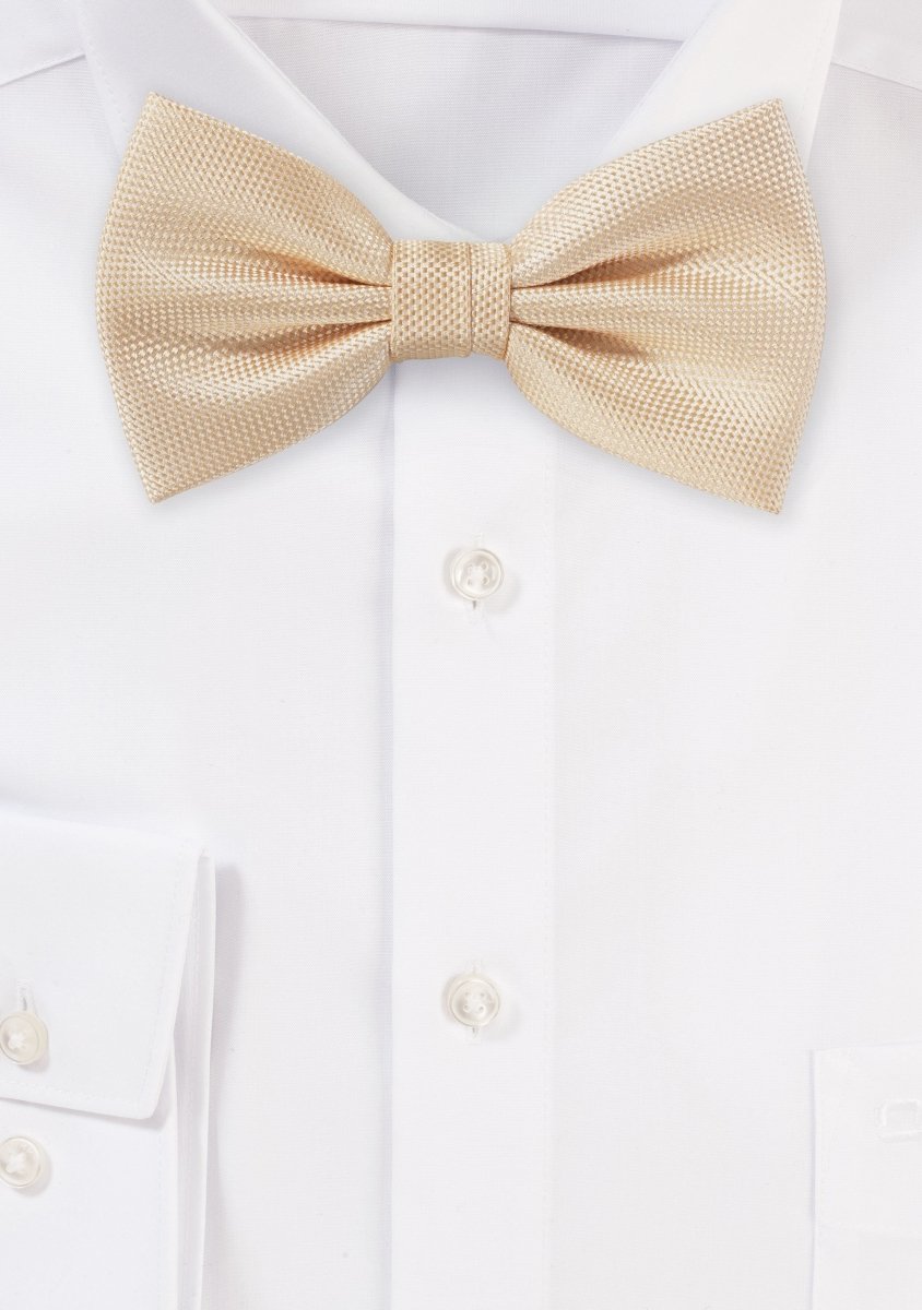 Peach Apricot MicroTexture Bowtie - MenSuits