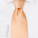 Peach Apricot Solid Necktie - MenSuits