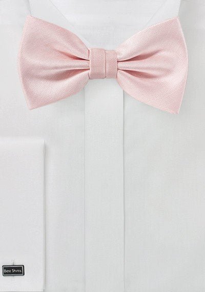 Peach Blush Herringbone Bowtie - MenSuits