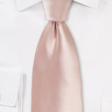 Peach Blush Solid Necktie - MenSuits