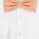 Peach Hued Summer Proper Paisley Bowtie - MenSuits