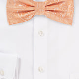 Peach Hued Summer Proper Paisley Bowtie - MenSuits