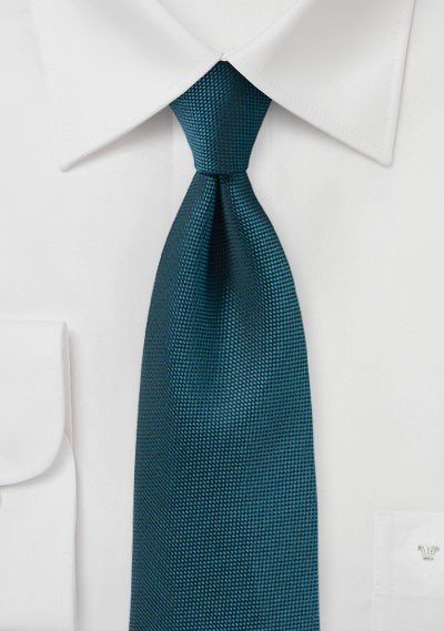 Peacock Teal MicroTexture Necktie - MenSuits