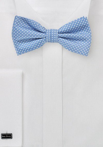 Periwinkle Pin Dot Bowtie - MenSuits