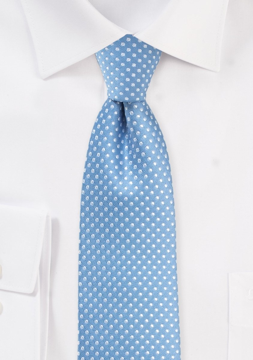 Periwinkle Pin Dot Necktie - MenSuits