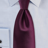 Plum Solid Necktie - MenSuits