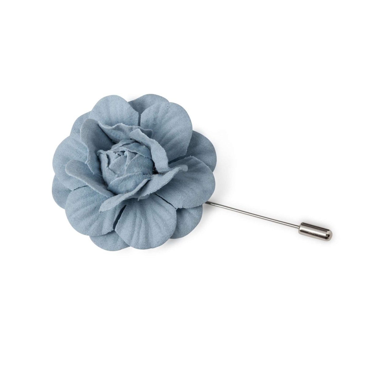 Powder Blue Flower Lapel Pin - MenSuits