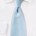 Powder Blue Herringbone Necktie - MenSuits
