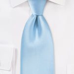 Powder Blue Solid Necktie - MenSuits