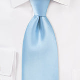 Powder Blue Solid Necktie - MenSuits