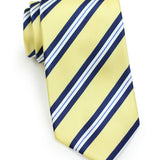 Preppy Yellow Repp&Regimental Striped Necktie - MenSuits