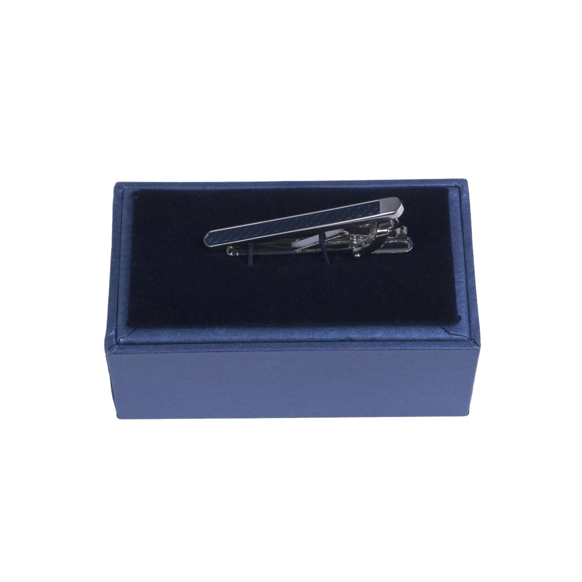 Prussian Blue Patterned Tie Bar - MenSuits