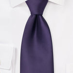 Purple Solid Necktie - MenSuits