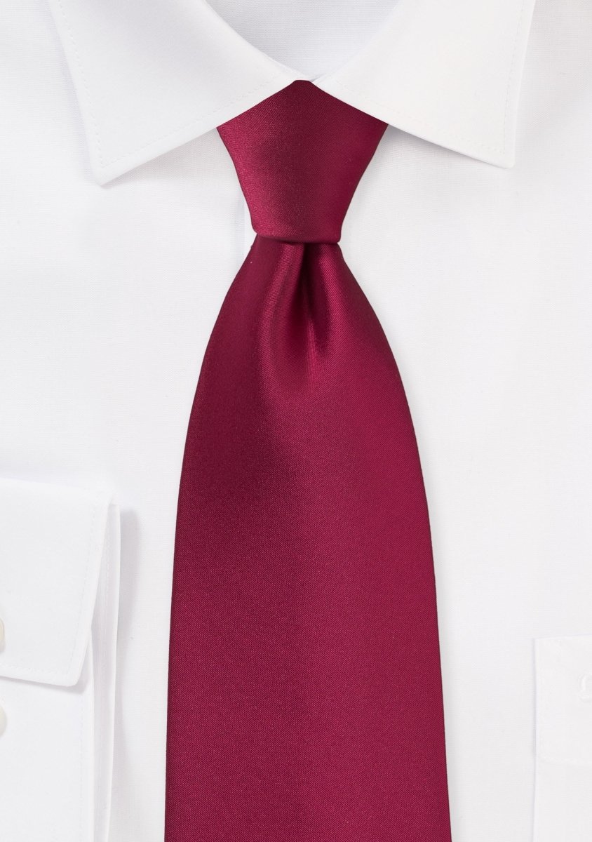 Raspberry Solid Necktie - MenSuits