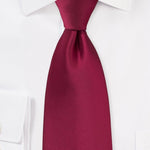 Raspberry Solid Necktie - MenSuits
