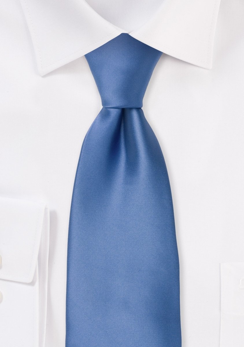 Riviera Blue Solid Necktie - MenSuits