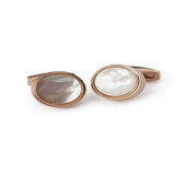 Rose Gold Mother of Pearl Cufflinks - MenSuits