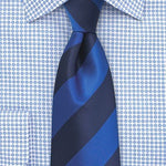 Royal Blue and Navy Repp&Regimental Striped Bowtie - MenSuits