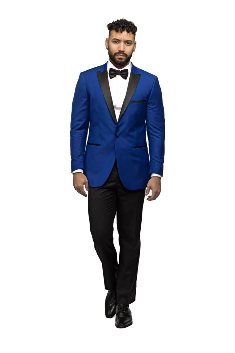 Royal Blue Peak Lapel Tuxedo - MenSuits