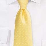 Saffron Yellow Polka Dot Necktie - MenSuits