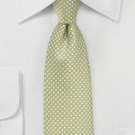 Sage Green Pin Dot Necktie - MenSuits