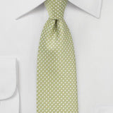 Sage Green Pin Dot Necktie - MenSuits