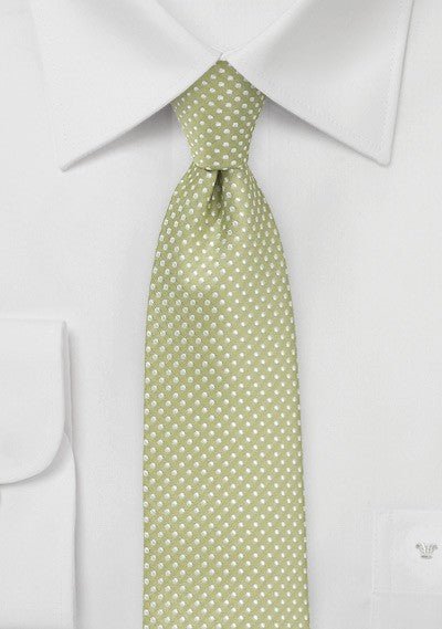 Sage Green Pin Dot Necktie - MenSuits