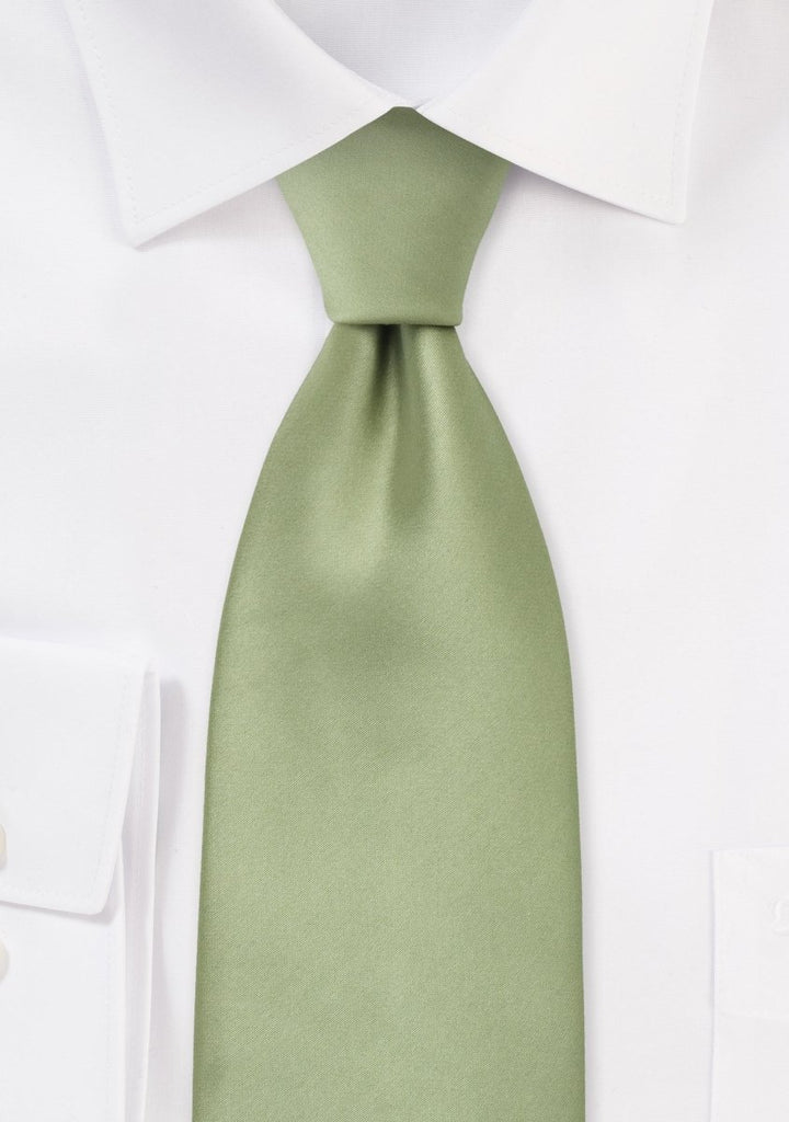 Sage Green Solid Necktie - MenSuits