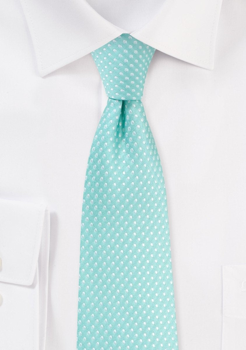 Sea Mist Pin Dot Necktie - MenSuits