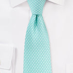 Sea Mist Pin Dot Necktie - MenSuits