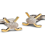 Silver and Gold Golf Cufflinks - MenSuits