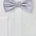 Silver MicroTexture Bowtie - MenSuits