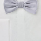 Silver MicroTexture Bowtie - MenSuits