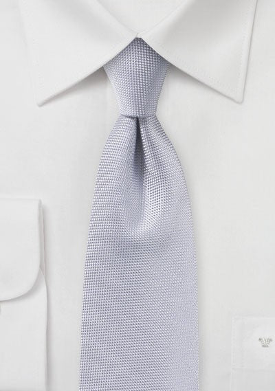 Silver MicroTexture Necktie - MenSuits