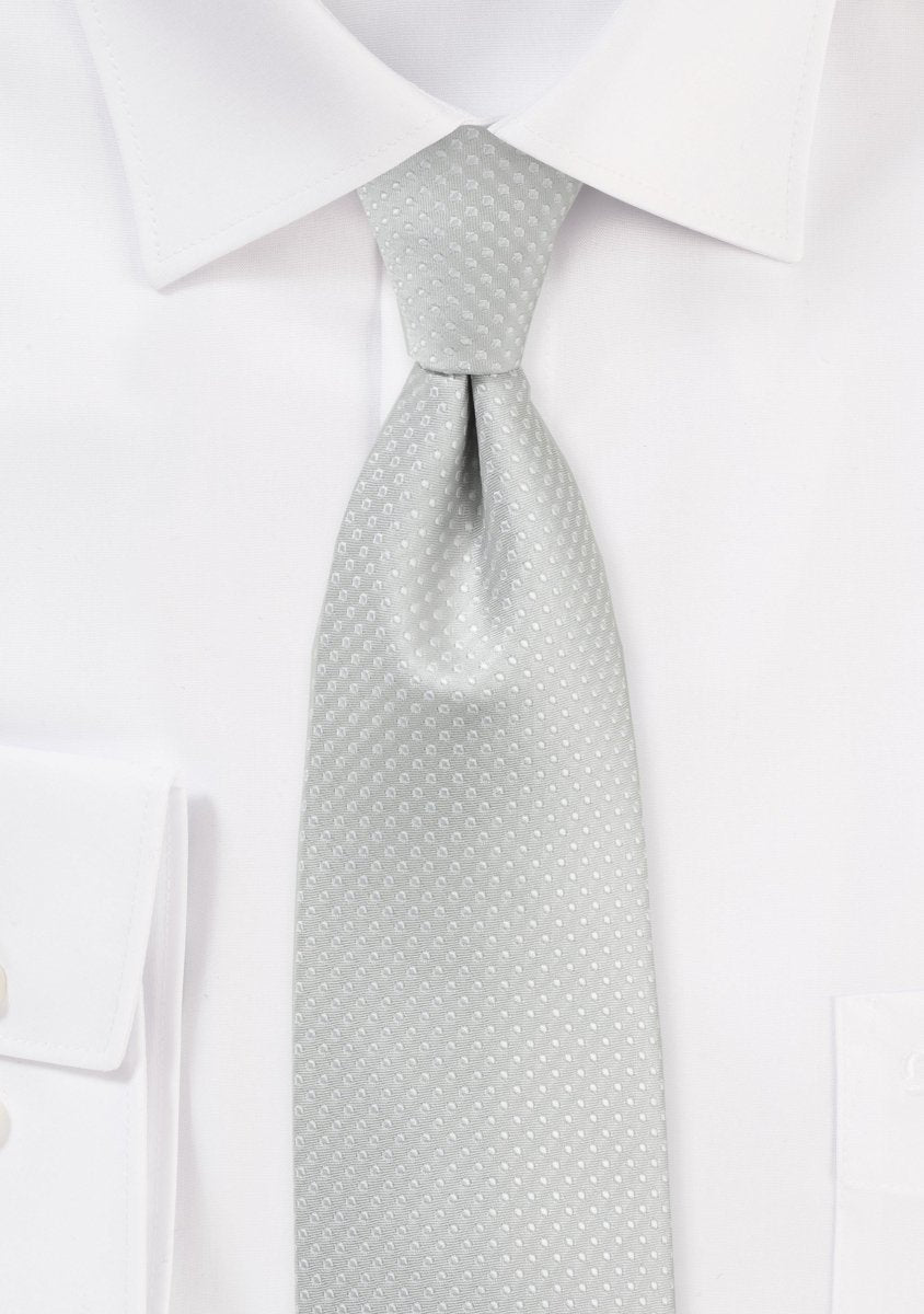 Silver Pin Dot Necktie - MenSuits