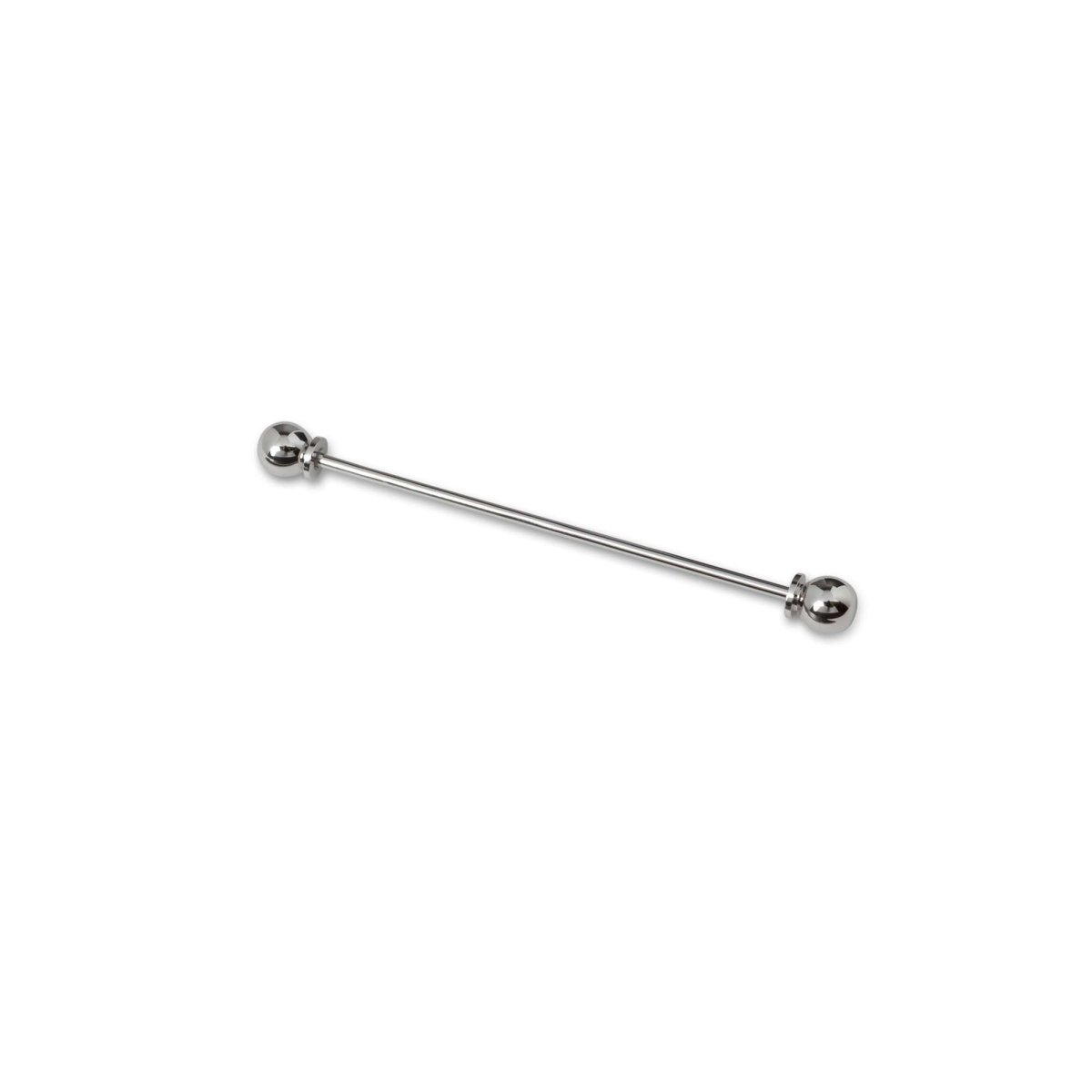 Silver Round End Collar Bar - MenSuits