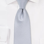Soft Gray Pin Dot Necktie - MenSuits