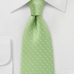 Soft Green Polka Dot Necktie - MenSuits