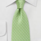 Soft Green Polka Dot Necktie - MenSuits