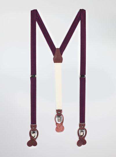 Solid Satin Suspenders - MenSuits