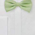 Spring Green Pin Dot Bowtie - MenSuits