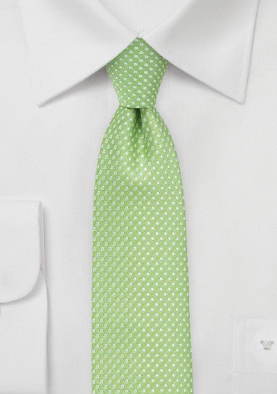 Spring Green Pin Dot Necktie - MenSuits