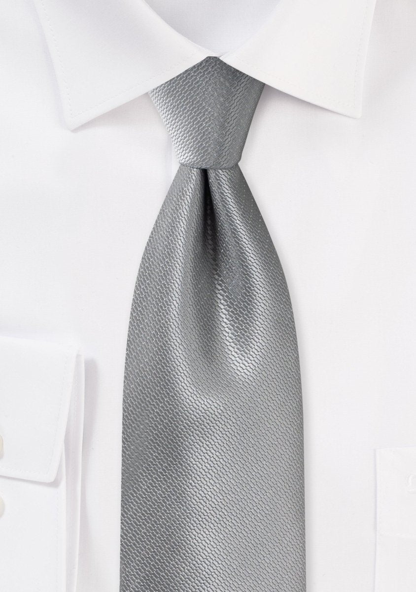 Sterling Silver Small Texture Necktie – MenSuits