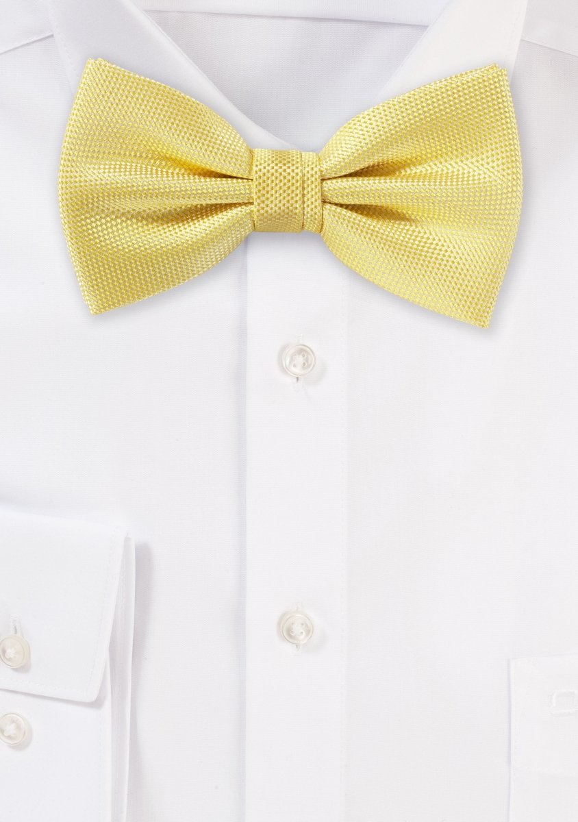 Sun Yellow MicroTexture Bowtie - MenSuits