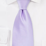 Sweet Lavender Solid Necktie - MenSuits