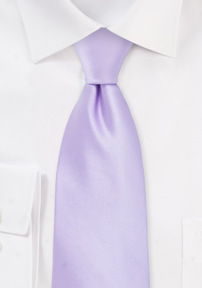 Sweet Lavender Solid Necktie - MenSuits
