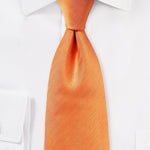 Tangerine Herringbone Necktie - MenSuits