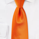 Tangerine Orange Small Texture Necktie - MenSuits