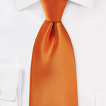 Tangerine Solid Necktie - MenSuits